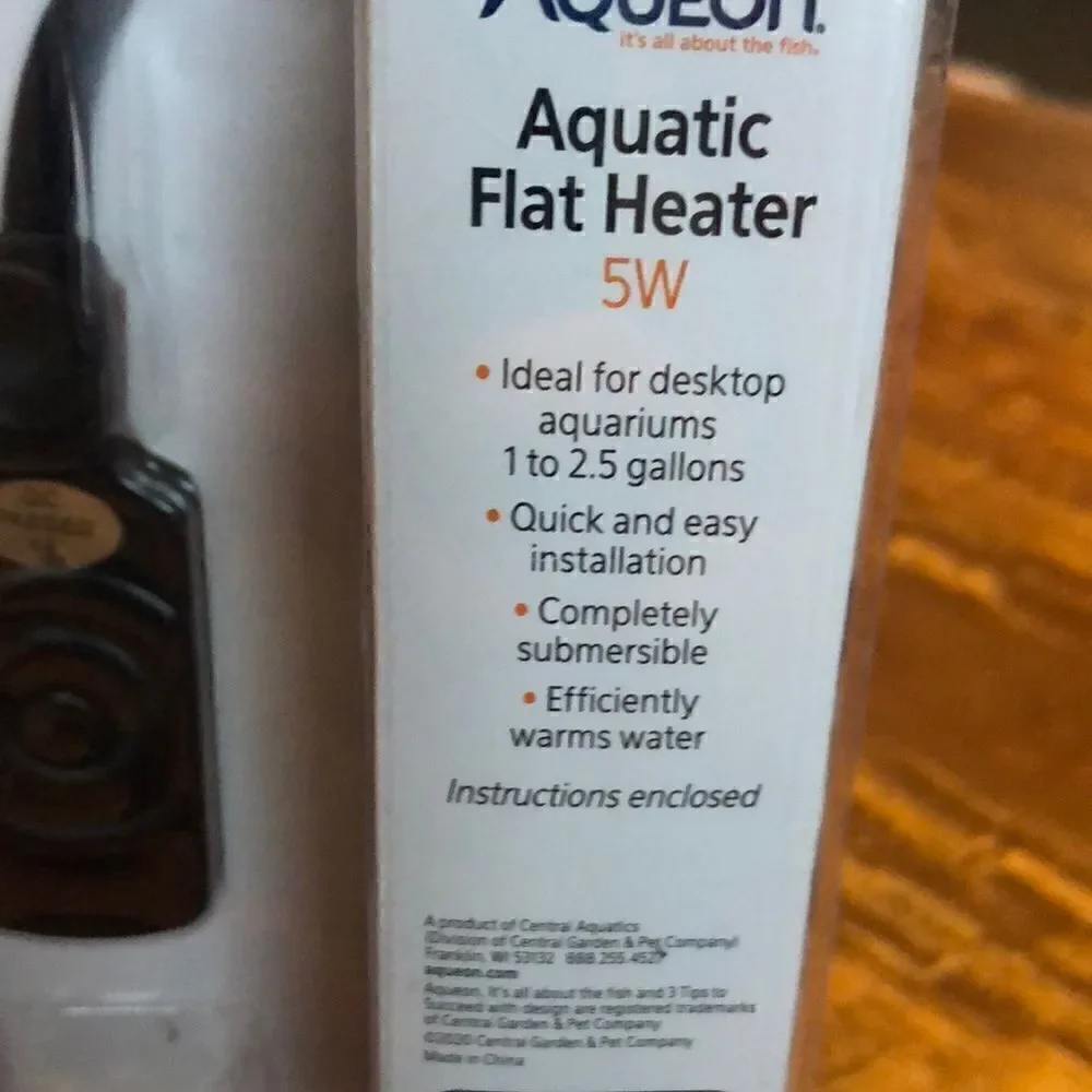 Aqueon Mini Flat Heater for 1-2.5 gallon aquariums, 5 Watts